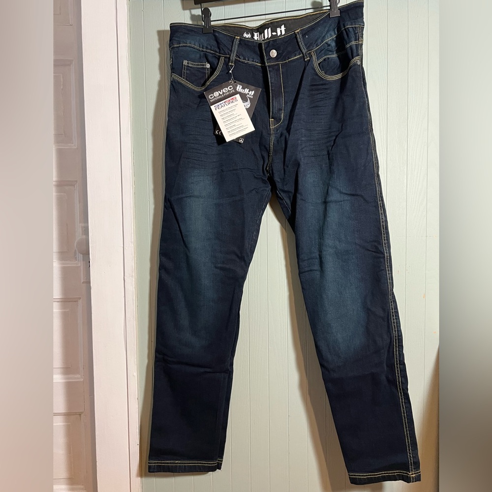 Bull-it Men’s SR6 Vintage Blue Covec (Kevlar) Motorcycle Jeans